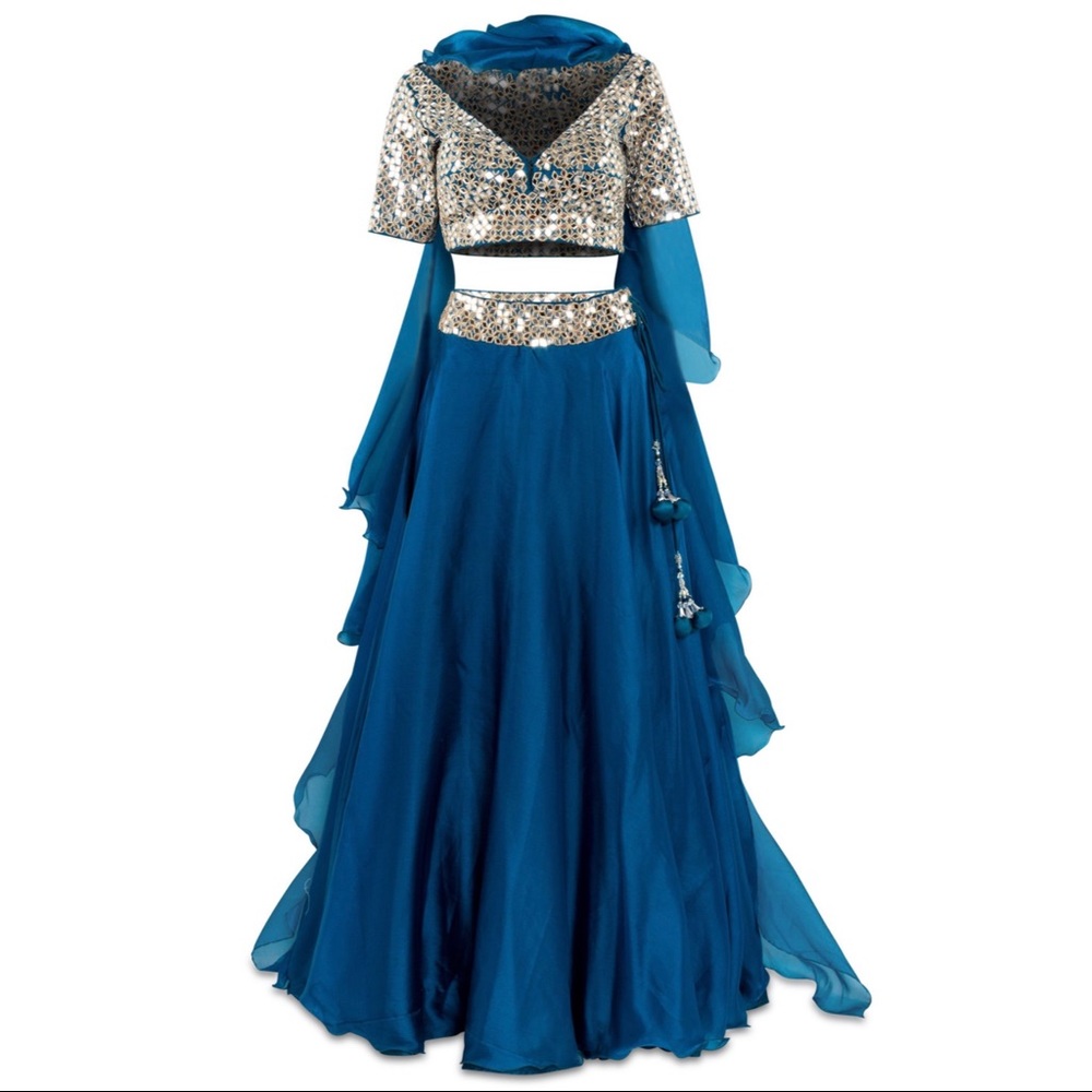 Aquamarine Embellished Lehenga
